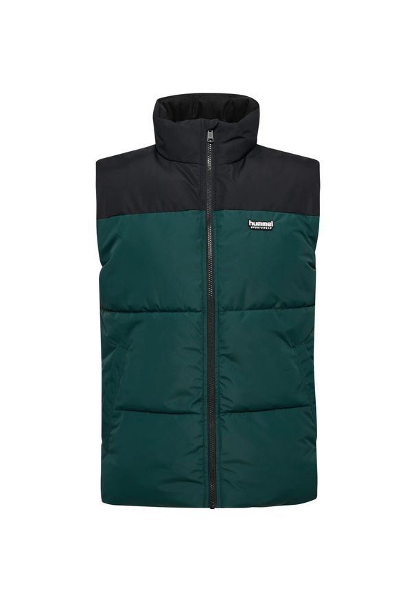 Kurtka puchowa bez rękawów Hummel. Kolor: zielony. Materiał: puch. Długość rękawa: bez rękawów. Sport: turystyka piesza