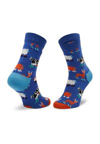 Happy-Socks - Happy Socks Skarpety Wysokie Dziecięce KFCR01-6500 Niebieski. Kolor: niebieski. Materiał: materiał #2