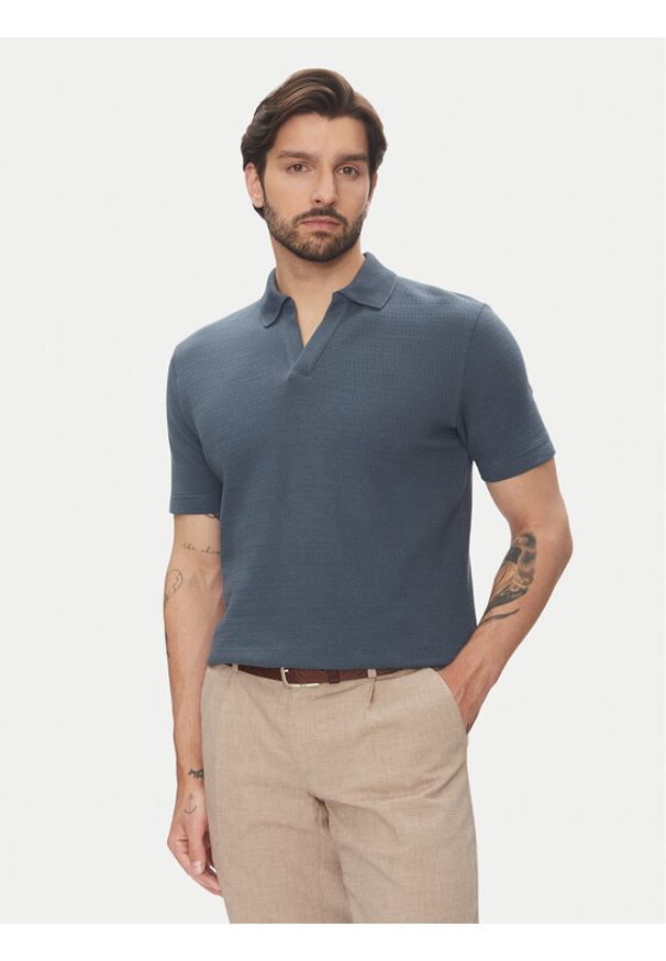 Marc O'Polo Polo 524 3021 53176 Niebieski Regular Fit. Typ kołnierza: polo. Kolor: niebieski. Materiał: bawełna