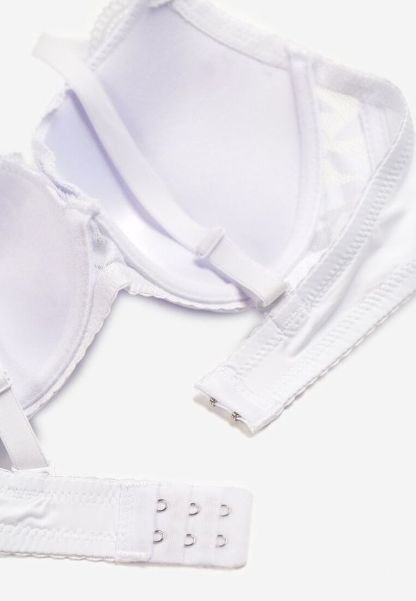 Born2be - Biały Koronkowy Biustonosz Full Cup Ellamai. Kolor: biały. Materiał: koronka. Wzór: koronka