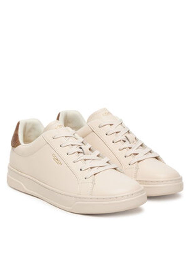 Coach Sneakersy CCN69 Écru. Kolor: kremowy. Materiał: skóra