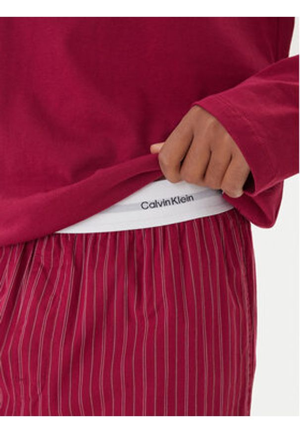 Calvin Klein Underwear Piżama LV00QS7578 Różowy Regular Fit. Kolor: różowy. Materiał: bawełna