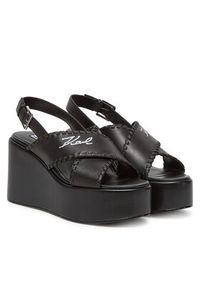 Karl Lagerfeld - KARL LAGERFELD Sandały Wendy KL33372 Czarny. Kolor: czarny. Materiał: skóra #3