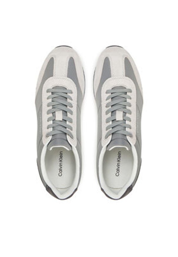 Calvin Klein Sneakersy Low Top Lace Up Repreve Mix HM0HM01828 Szary. Kolor: szary. Materiał: materiał