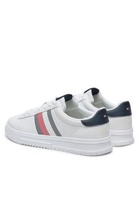 TOMMY HILFIGER - Tommy Hilfiger Sneakersy Supercup Lth Seasonal FM0FM05129 Biały. Kolor: biały. Materiał: skóra #4