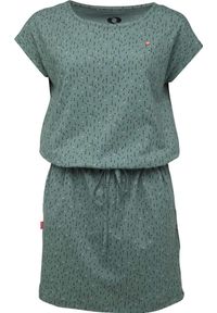 ZSPORT - Elegancka i Wygodna Sukienka Damska LOAP Baskela Khaki. Kolor: szary, zielony, wielokolorowy. Typ sukienki: sportowe. Styl: elegancki