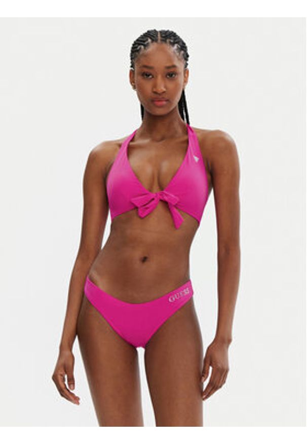 Guess Góra od bikini E5GJ55 LY00K Kolorowy. Kolor: różowy. Materiał: syntetyk. Wzór: kolorowy