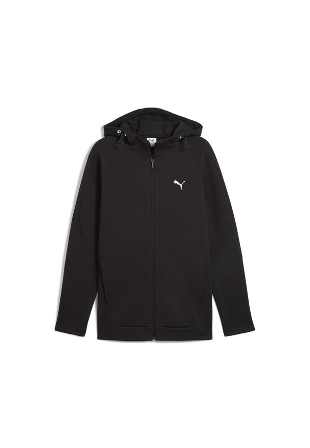 Puma - Męska rozpinana bluza z kapturem EVOSTRIPE PUMA Black. Typ kołnierza: kaptur. Kolor: czarny. Sport: bieganie