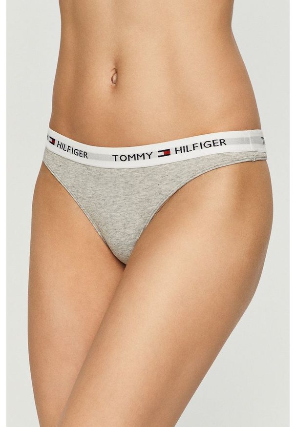 TOMMY HILFIGER - Tommy Hilfiger - Stringi. Kolor: szary