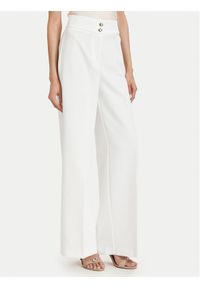 Maryley Spodnie materiałowe 26EB680/43VA Biały Regular Fit. Kolor: biały. Materiał: syntetyk #1