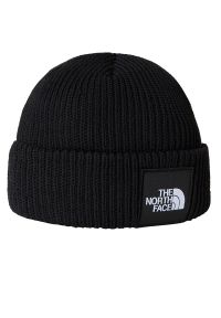 Czapka The North Face Beanie Metro Explore 0A55KCKY41 - czarna. Kolor: czarny. Materiał: tkanina, poliester, prążkowany. Wzór: aplikacja. Sezon: zima. Styl: klasyczny, elegancki