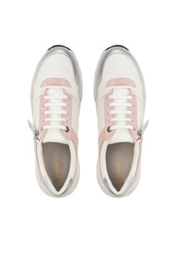 Geox Sneakersy D Bulmya D36NQB 0BC22 C1Z8W Biały. Kolor: biały. Materiał: skóra