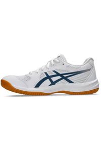 Buty siatkarskie męskie Asics Upcourt 6. Kolor: biały, wielokolorowy. Materiał: materiał, syntetyk. Szerokość cholewki: normalna
