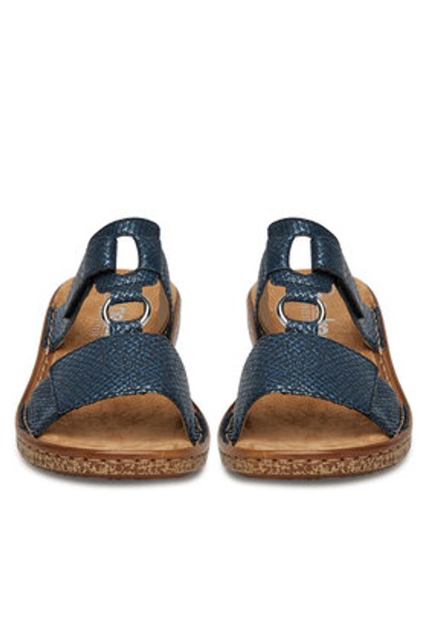 Rieker Klapki 628P9-14 Granatowy. Kolor: niebieski. Materiał: syntetyk, materiał