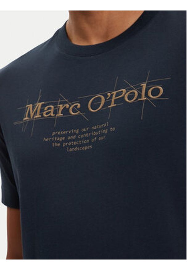 Marc O'Polo T-Shirt 528 2305 51196 Granatowy Regular Fit. Typ kołnierza: polo. Kolor: niebieski. Materiał: bawełna