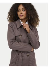 only - ONLY Trencz Valerie 15191821 Brązowy Regular Fit. Kolor: brązowy. Materiał: syntetyk #4