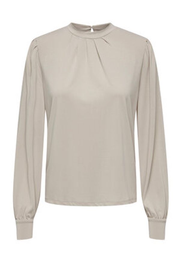 only - ONLY Bluzka 15303795 Beżowy Regular Fit. Kolor: beżowy. Materiał: syntetyk