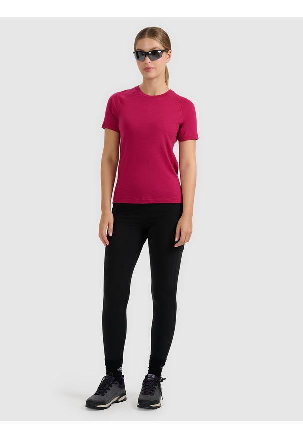 4f - 4F Legginsy trekkingowe szybkoschnące damskie - czarne XS. Kolor: czarny