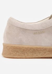 Renee - Beżowe Półbuty z Zamszu Naturalnego ze Skórzaną Wkładką i Przeszyciami Oaraneva. Kolor: beżowy. Materiał: zamsz, skóra. Styl: elegancki #6