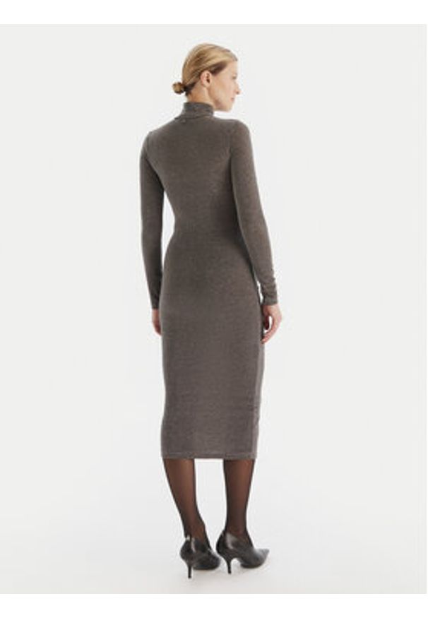 Artigli Sukienka koktajlowa ACAB003376 Szary Slim Fit. Kolor: szary. Materiał: syntetyk. Styl: wizytowy