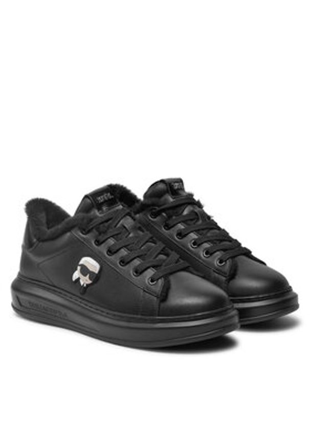 Karl Lagerfeld - KARL LAGERFELD Sneakersy KL52531L Czarny. Kolor: czarny. Materiał: skóra