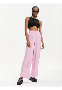 Vero Moda Spodnie materiałowe Carmen 10278926 Różowy Wide Leg. Kolor: różowy. Materiał: wiskoza