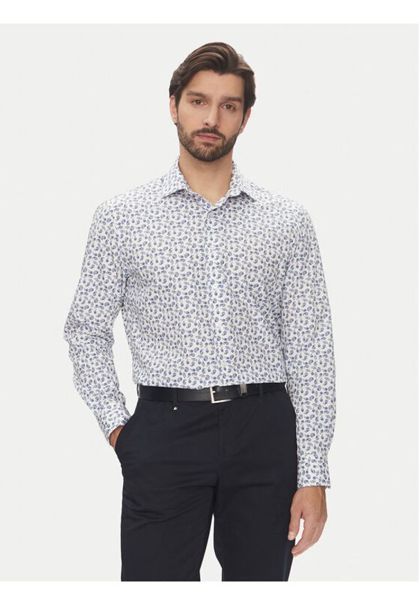 Pierre Cardin Koszula C6 11004.0409 Granatowy Modern Fit. Kolor: niebieski. Materiał: bawełna