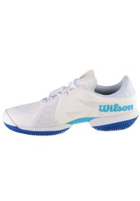 Buty do tenisa męskie, Wilson Kaos Swift 1.5. Zapięcie: sznurówki. Kolor: biały. Materiał: materiał, syntetyk. Szerokość cholewki: normalna. Sport: tenis