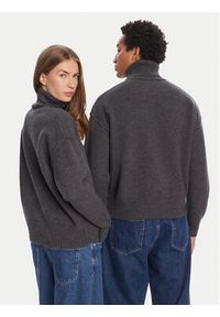 AMI PARIS Sweter BFUKS006.018 Szary Regular Fit. Kolor: szary. Materiał: wełna #4
