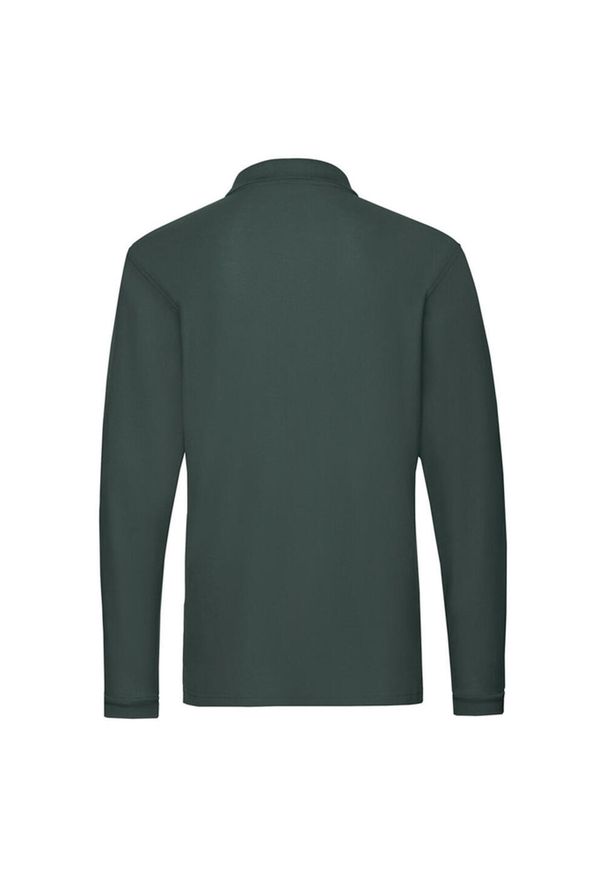 FRUIT OF THE LOOM - Męska Koszulka Polo Premium Z Długim Rękawem. Typ kołnierza: polo. Kolor: czerwony, wielokolorowy, zielony. Długość rękawa: długi rękaw. Długość: długie