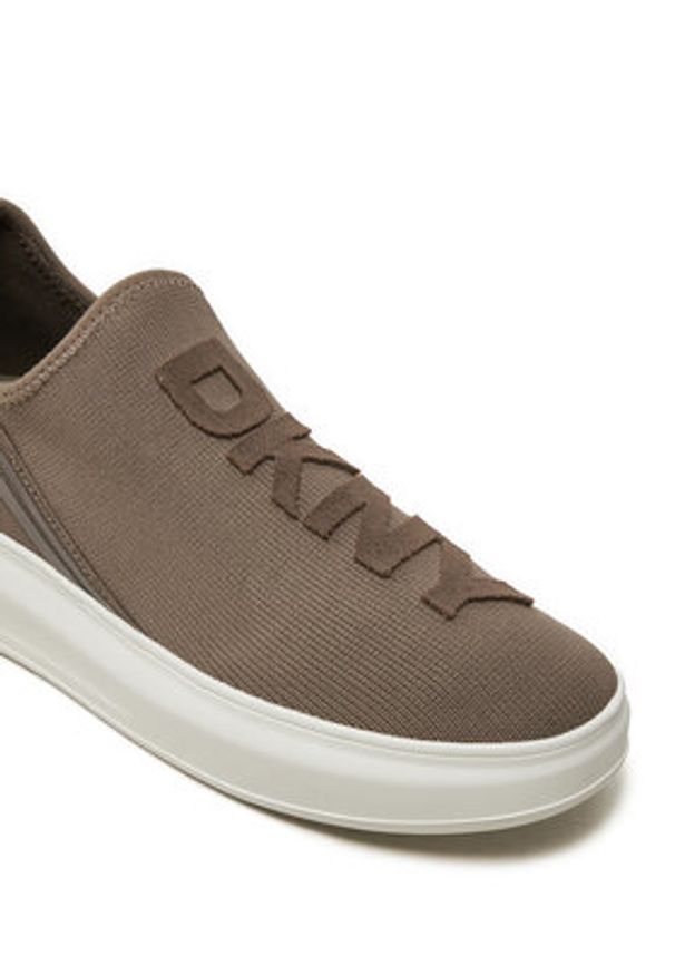 DKNY Sneakersy Jonas K4403462 Brązowy. Kolor: brązowy. Materiał: materiał