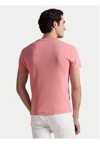 Polo Ralph Lauren T-Shirt 710740727096 Różowy Custom Slim Fit. Typ kołnierza: polo. Kolor: różowy. Materiał: bawełna