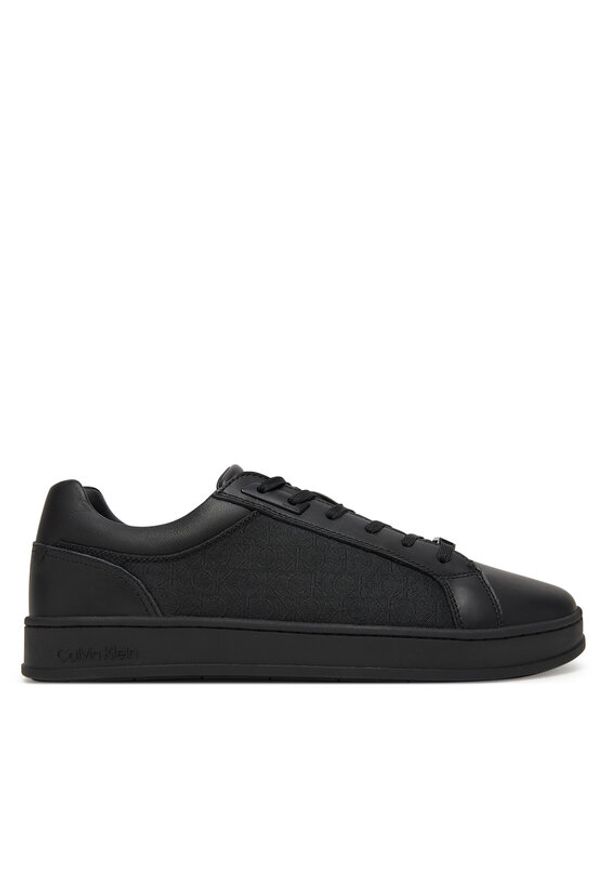 Calvin Klein Sneakersy Low Top Lace Up Eyelet Jaq Mono HM0HM01815 Czarny. Kolor: czarny. Materiał: skóra