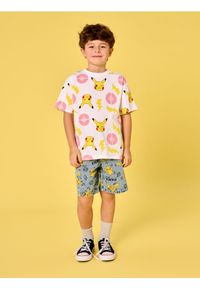 Sinsay - Koszulka z nadrukiem Pokémon - kremowy. Kolor: kremowy. Materiał: bawełna. Długość rękawa: krótki rękaw. Długość: krótkie. Wzór: nadruk #1