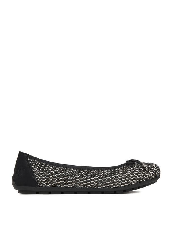 Rieker Baleriny CEO-43850-00 Czarny. Kolor: czarny. Materiał: materiał