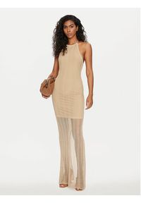Guess Sukienka codzienna Sophie W4GK24 Z3E60 Beżowy Slim Fit. Okazja: na co dzień. Kolor: beżowy. Materiał: syntetyk, bawełna. Typ sukienki: proste. Styl: casual #3
