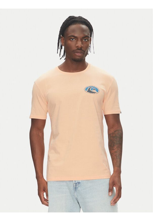 Quiksilver T-Shirt Ev Flower Chaos Ss EQYZT08050 Pomarańczowy Regular Fit. Kolor: pomarańczowy. Materiał: bawełna