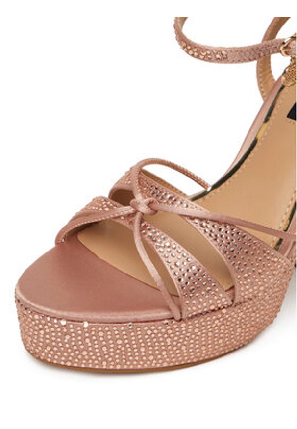 Nine West Sandały S3SH005-01A Różowy. Kolor: różowy. Materiał: materiał