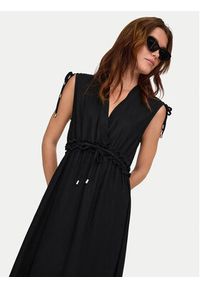 only - ONLY Sukienka letnia Goa 15363694 Czarny Regular Fit. Kolor: czarny. Materiał: len, wiskoza. Sezon: lato #6