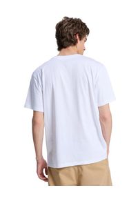Quiksilver - Koszulka z krótkim rękawem BASIC męska. Kolor: biały. Materiał: materiał, bawełna. Długość rękawa: krótki rękaw. Długość: krótkie. Wzór: haft