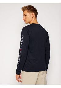 TOMMY HILFIGER - Tommy Hilfiger Longsleeve Logo MW0MW09096 Granatowy Regular Fit. Kolor: niebieski. Materiał: bawełna. Długość rękawa: długi rękaw