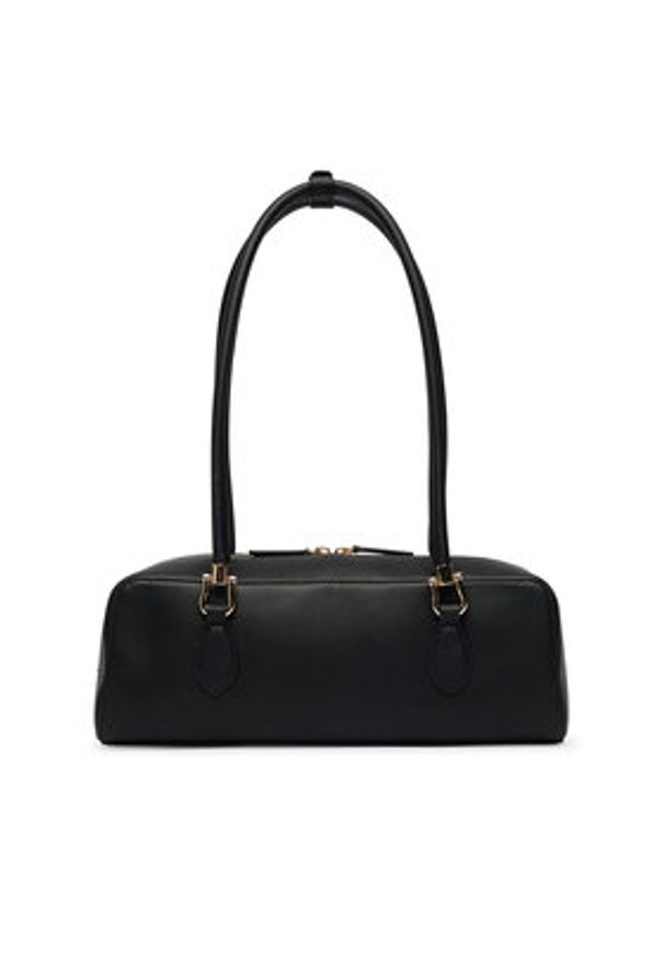 TOMMY HILFIGER - Tommy Hilfiger Torebka Th Grace Shoulder Bag AW0AW18748 Czarny. Kolor: czarny. Materiał: skórzane