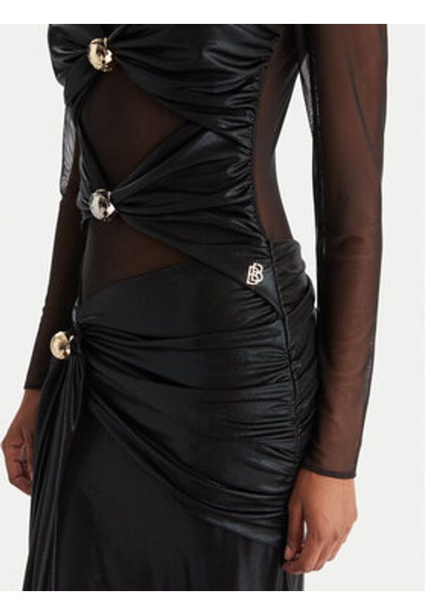 Babylon Sukienka wieczorowa S00822 Czarny Slim Fit. Kolor: czarny. Materiał: syntetyk. Styl: wizytowy