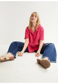 bonprix - Koszula muślinowa. Kolor: różowy. Długość rękawa: krótki rękaw. Długość: krótkie #3