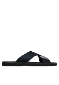 Emporio Armani Klapki X4P124 XN787 MB007 Granatowy. Kolor: niebieski. Materiał: skóra #1