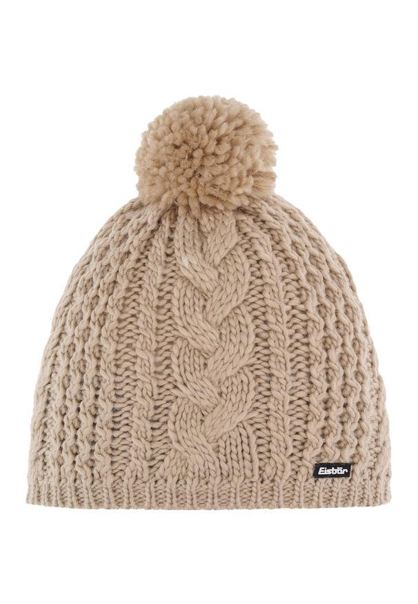 Czapka Eisbar Afra Pompon MÜ. Kolor: beżowy. Materiał: wełna. Styl: sportowy