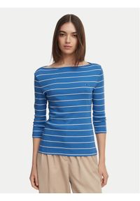 TOMMY HILFIGER - Tommy Hilfiger Bluzka New Cody WW0WW40589 Niebieski Slim Fit. Kolor: niebieski. Materiał: bawełna #1