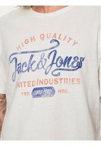 Jack & Jones - Jack&Jones T-Shirt Jprblulouie 12259674 Biały Regular Fit. Kolor: biały. Materiał: bawełna #4
