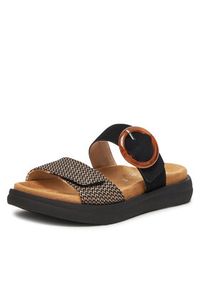 Remonte Klapki D2N51-03 Czarny. Kolor: czarny. Materiał: materiał