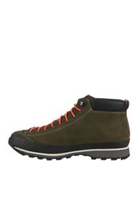 Buty turystyczne LOMER BIO NATURALE MID MTX wysokie zamszowe. Kolor: zielony. Materiał: zamsz